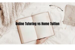 Online tutoring vs home tuition blog banner by Learniee