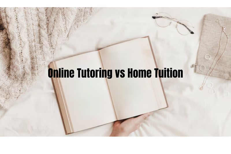 Online tutoring vs home tuition blog banner by Learniee